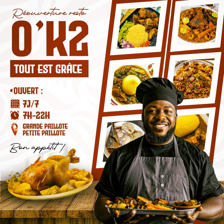 Menu des Paillotes O'K2